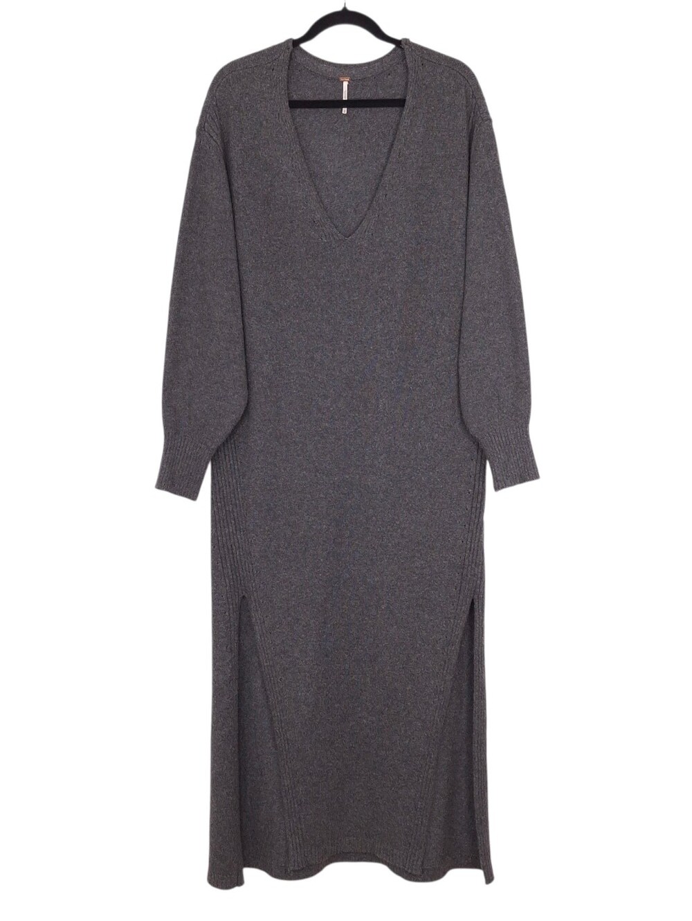 Free People x Revolve Willow Reversible Dress sweater minimalist cozy fall gray